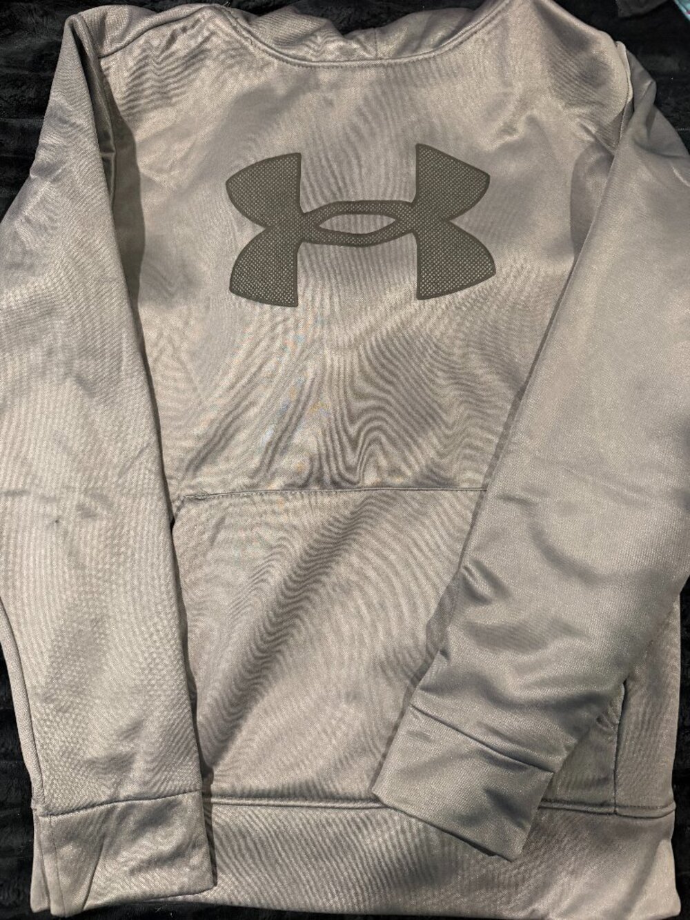 Boys Gray Under Armour Hoodie